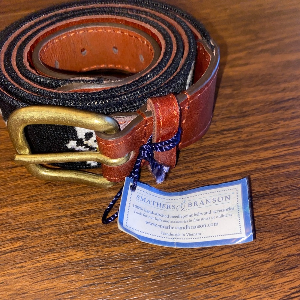 Smathers & Branson needlepoint belt